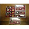 5 PARTIAL SILVER PROOF SETS 3-1999 CENT NICKEL &