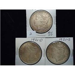 1900,21-D & 21-S MORGAN SILVER DOLLARS