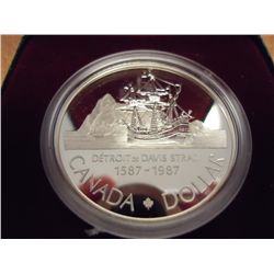 1987 CANADA DAVIS STRAIT $ PROOF .3750 OZ. ASW