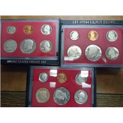 1980,81 & 82 US PROOF SETS (WITH BOXES)