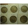 Image 2 : 1917,35,41,42,43 & 44 WALKING LIBERTY HALF DOLLARS