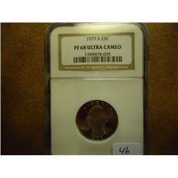 1977-S WASHINGTON QUARTER NGC PF68 ULTRA CAMEO