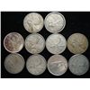 Image 1 : 10 ASSORTED CANADA SILVER 25 CENTS