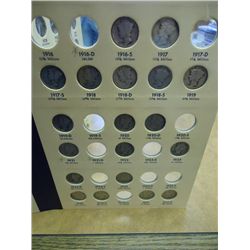 LIBRARY OF COINS MERCURY DIME ALBUM WITH 61 COINS
