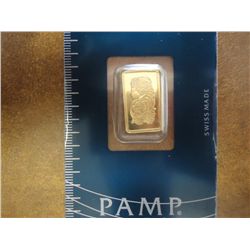 PAMP 2 1/2 GRAM 999.9 FINE GOLD INGOT