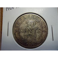 1904-H NEWFOUNDLAND SILVER 50 CENTS