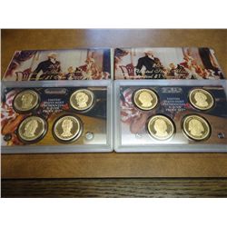2007 & 2010 US MINT PRESIDENTIAL DOLLAR PF SETS