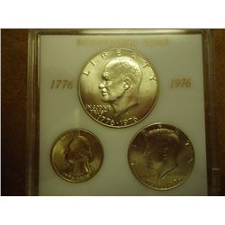 1976 BICENTENNIAL SILVER 3 COIN SET (UNC)