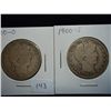 Image 1 : 1900-O & 1900-S BARBER HALF DOLLARS