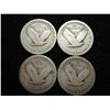 Image 2 : 4 ASSORTED STANDING LIBERTY QUARTERS