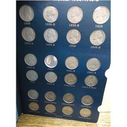 PARTIAL JEFFERSON NICKEL SET 64 COINS