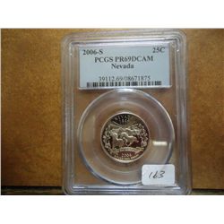 2006-S NEVADA QUARTER PCGS PR69 DCAM