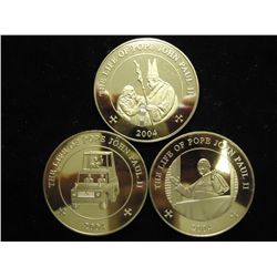 2004 SOMALI 25 SHILLING 3 PIECE PAPAL SET PROOF