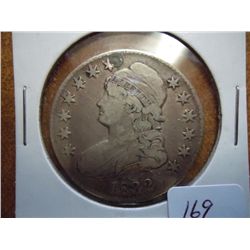 1832 BUST HALF DOLLAR PLUGGED