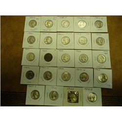 24 ASSORTED WASHINGTON SILVER QUARTERS