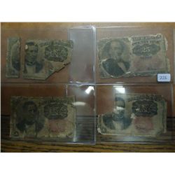 4 TOUGH SHAPE US FRACTIONAL CURRENCY