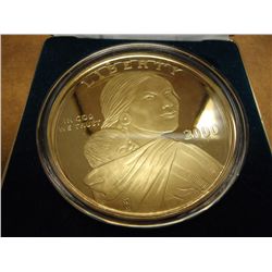 4 TROY OZ. .999 FINE SILVER GOLD PLATED ROUND