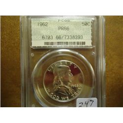 1962 FRANKLIN HALF DOLLAR PCGS PR66