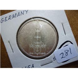 1935-A GERMANY 5 MARKS SILVER