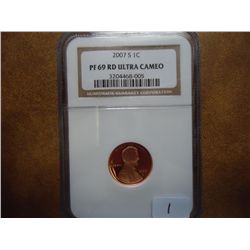 2007-S LINCOLN CENT NGC PF69 RD  ULTRA CAMEO