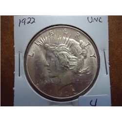1922 PEACE SILVER DOLLAR (UNC)