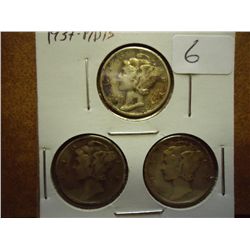 1927 P/D/S MERCURY DIMES