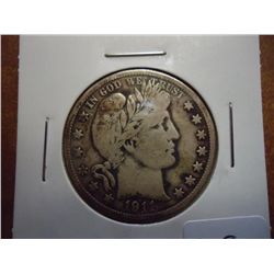 1911 BARBER HALF DOLLAR (FINE)