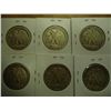 Image 2 : 1917,36,40,41,42 & 43 WALKING LIBERTY HALF DOLLARS