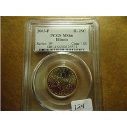 2003-P ILLINOIS QUARTER PCGS MS66