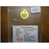 Image 2 : 1997 CANADA GOLD $5 1/10 OZ