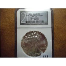 1989 AMERICAN SILVER EAGLE NGC MS68
