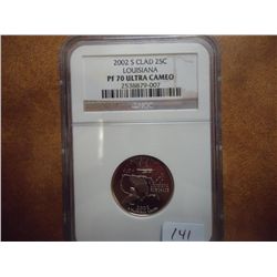 2002-S LOUISIANA QUARTER NGC PF70 ULTRA CAMEO