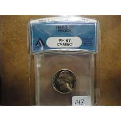 1968-S JEFFERSON NICKEL ANACS PF67 CAMEO
