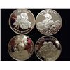 Image 1 : 4-100 MIL .999 SILVER MEDALS PROOF