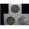 Image 2 : 1952,57 & 63 FRANKLIN HALF DOLLARS