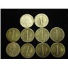 Image 2 : 10 ASSORTED 1940'S MERCURY DIMES
