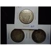 Image 1 : 1901,04 & 06 BARBER HALF DOLLARS