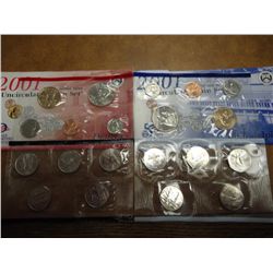 2001 US MINT SET (UNC) P/D (WITH ENVELOPE)