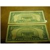 Image 2 : 1953-B & 63 US $5 NOTES RED SEALS