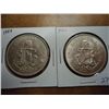 Image 1 : 2-1964 BERMUDA SILVER CROWNS UNC