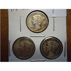1941 P/D/S MERCURY DIMES