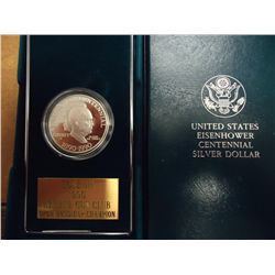 1990 EISENHOWER CENTENNIAL PF SILVER DOLLAR