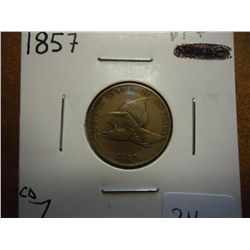 1857 FLYING EAGLE CENT (VERY FINE+)