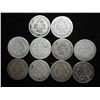 Image 2 : 10 ASSORTED 1870'S SEATED LIBERTY DIMES