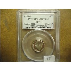 1979-S TYPE I ROOSEVELT DIME PCGS PR69 DCAM