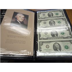 UNCUT SHEET OF 4-2003-A $2 FRN'S CRISP UNC