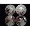 Image 2 : 4-100MIL .999 SILVER MEDAL ROUNDS PROOF