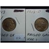 Image 1 : 1913 TYPE I (AU), & 1913-D TYPE I (AU) BUFFALOS
