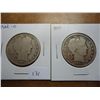 Image 1 : 1904 & 04-O BARBER HALF DOLLARS