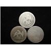 Image 2 : 3 ASSORTED SEATED LIBERTY QUARTERS